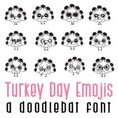 Turkey Day Emojis Doodlebat Font