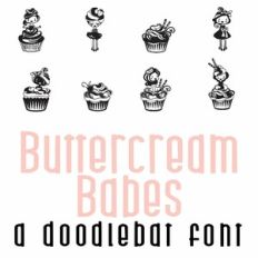 Buttercream Babes Doodlebat Font