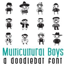 Multicultural Boys Doodlebat Font
