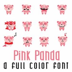 Pink Panda Full Color Font