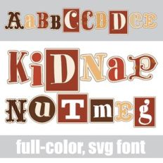 Kidnap Nutmeg Color Font