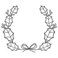 Holly Leaf Circle Frame