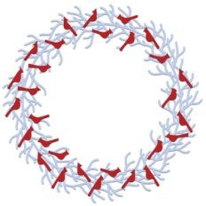 Cardinal Birds Wreath