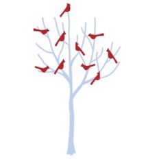 Cardinal Birds in a Tree