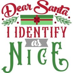 Dear Santa I Identify as Nice