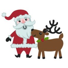 Santa with Reindeer