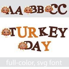 Turkey Day Color Font