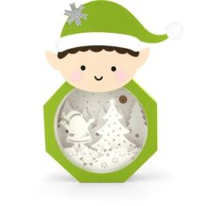 Lighted Shadowbox Decor Elf