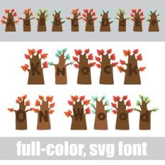 Knock on Wood Color Font