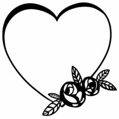 Heart Banner with Flowers