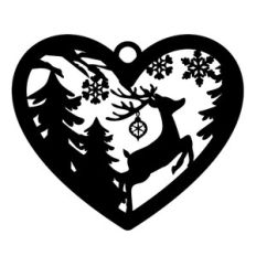 Christmas ornament - snowy forest