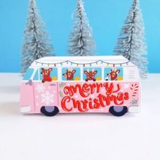 Reindeer Christmas Van 3D Gift Box