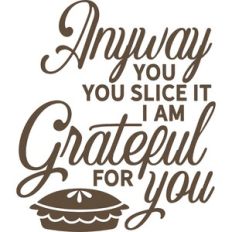 Anyway you slice it I am grateful for you