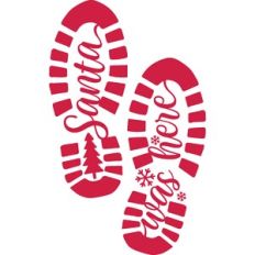 Santa Claus was here footprints
