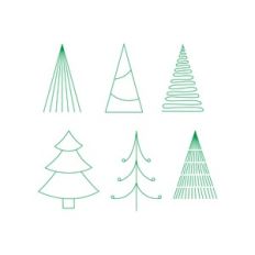 Sketch - Christmas tree set