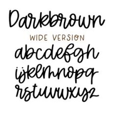 BFC Darkbrown Wide Version Pen Script Goodnotes Planning Handwriting F