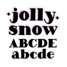 BFC Jolly Snow Christmas Block Serif Whimsical Chunky Font