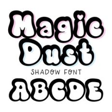 BFC Magic Dust Shadow Retro Bubble Layered Cute Font