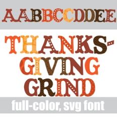 Thanksgiving Grind Color Font