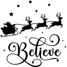 Santa Sleigh Believe