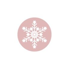 Snowflake in Pink Circle