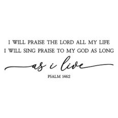 i will praise the lord all my life