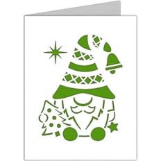 christmas gnome and tree card