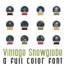 Vintage Snowglobe Full Color Font
