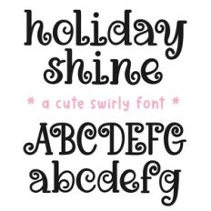 Holiday Shine Swirly Christmas Font