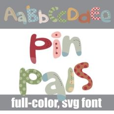 Pin Pals Color Font