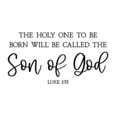 the holy one to be born will be called the son of god