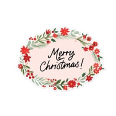 Merry Christmas Floral Wreath