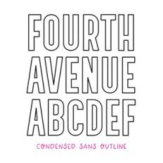 BFC Fourth Avenue Outline Chunky Tall Condensed Sans Serif Block Font