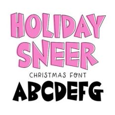 BFC Holiday Sneer Chunky Playful Whimsical Kids Christmas Font