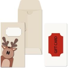 Gift Envelope Tall Reindeer