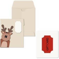 Gift Envelope Wide Reindeer