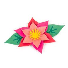 3D Christmas Poinsettia