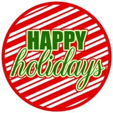 happy holidays peppermint sign
