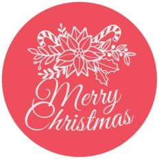 merry christmas poinsettia sign