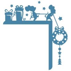 Christmas door corner - mice