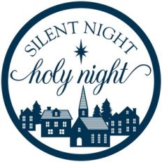silent night holy night round sign