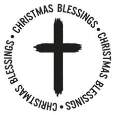 Christmas Blessings Cross Word Quote Circle