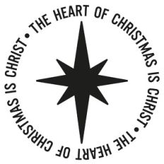The Heart of Christmas is Christ Christmas Star Word Quote Circle