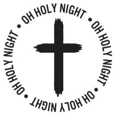 Oh Holy Night Cross Word Quote Circle