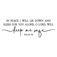 in peace i will lie down and sleep | scripture quote