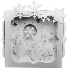 Snowman Family - Illuminated Gift Card Box