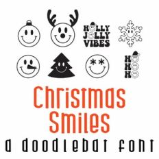 Christmas Smiles Doodlebat Font