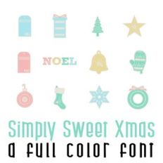 Simply Sweet Xmas Full Color Font