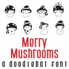 Merry Mushrooms Doodlebat Font
