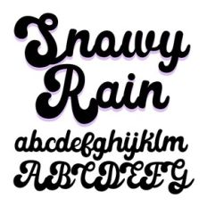 BFC Snowy Rain Teardrop Retro Script Font